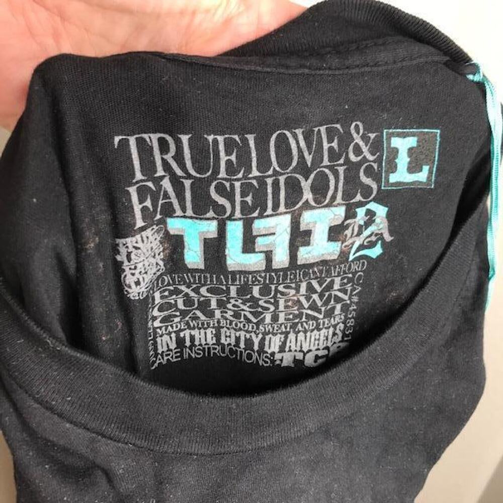 True Love & False Idols Long Sleeve T-Shirt Black Street NEW ~ Size L - Picture 5 of 6